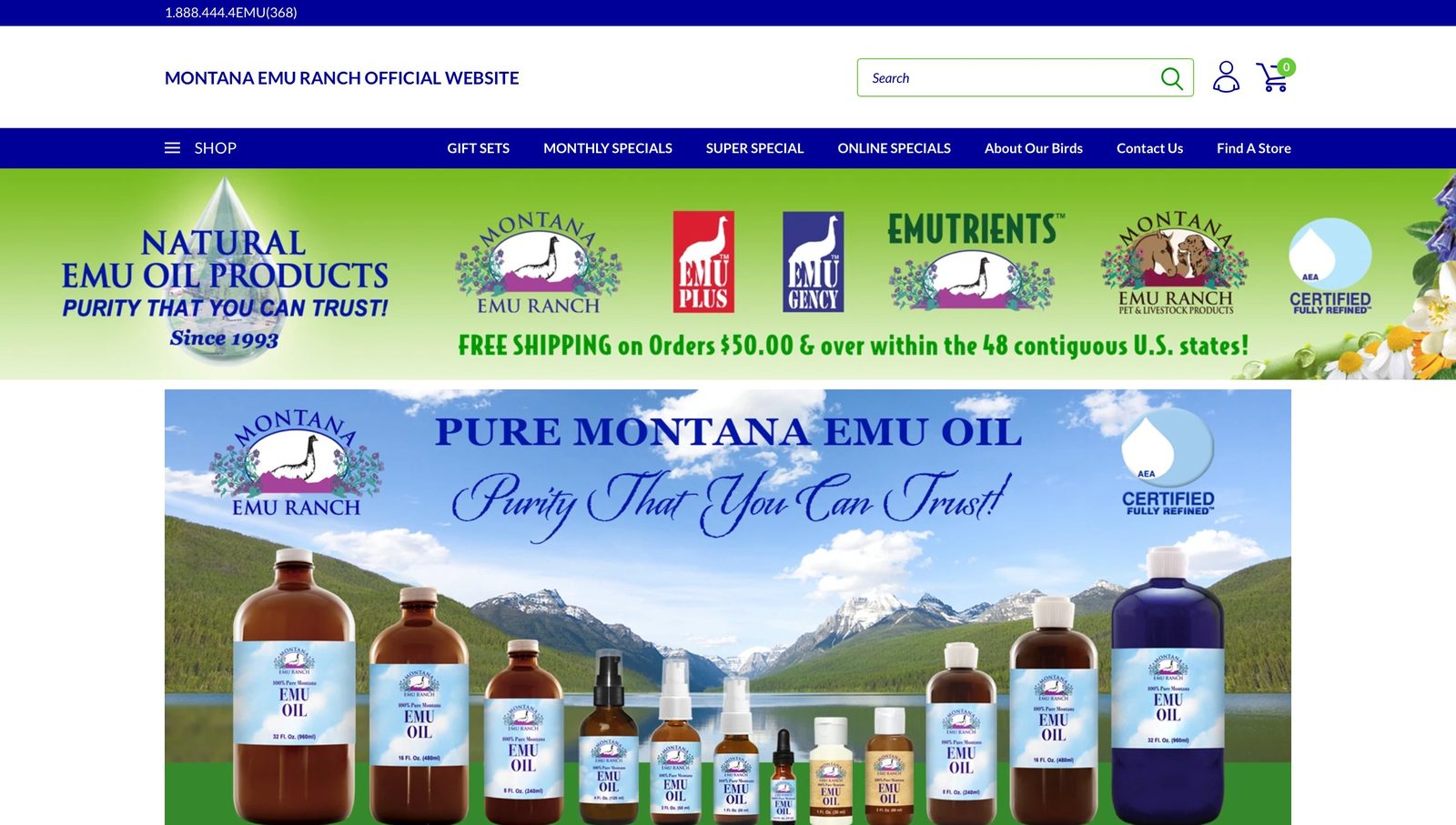 Montana Emu Ranch website preview